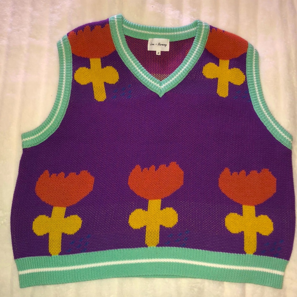 Love + Harmony flower sweater vest